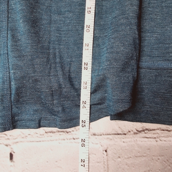 Prana Luna Button Up Turquoise Blue Heathered Pocket Accent Size S - Picture 8 of 8